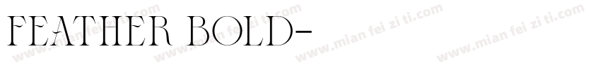 Feather Bold字体转换